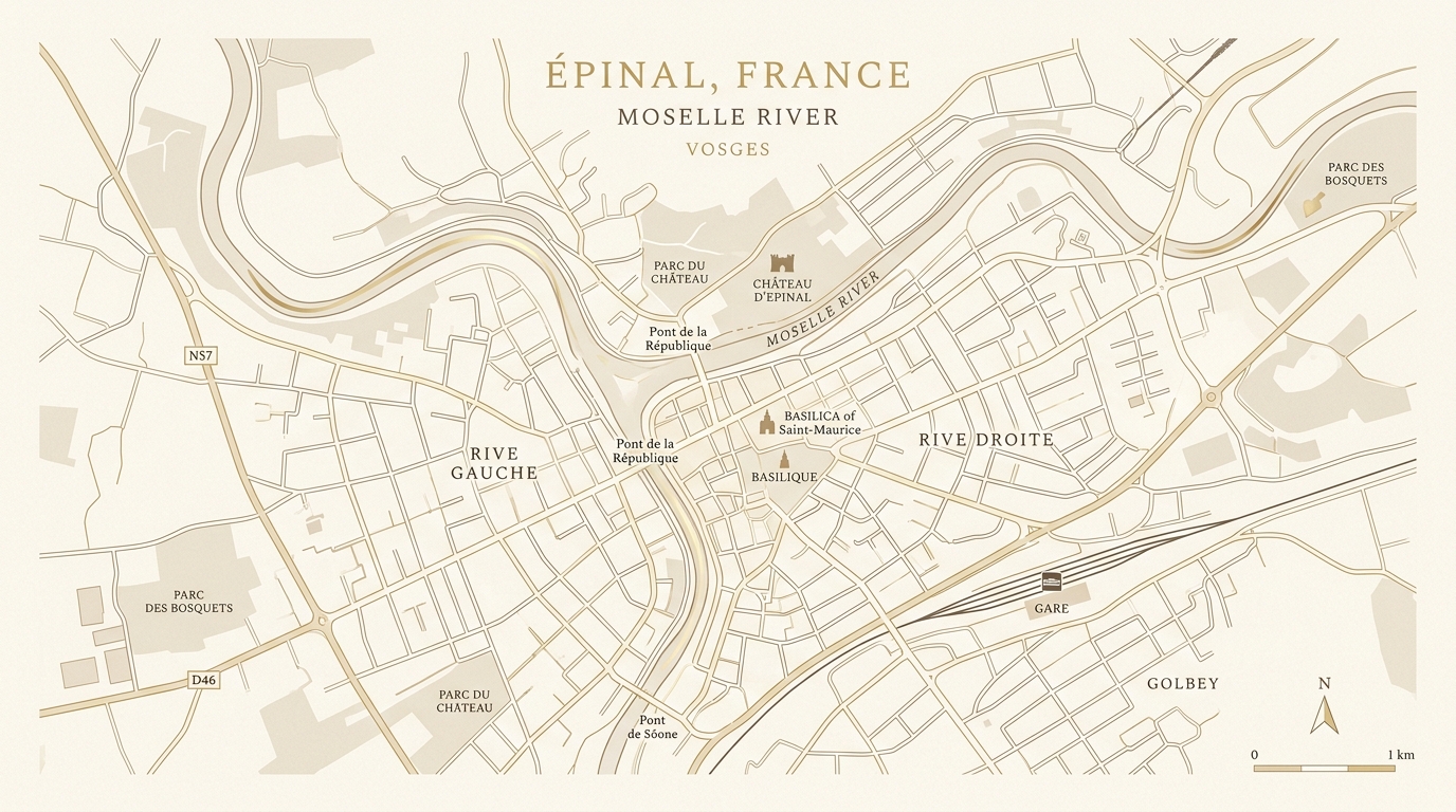 Plan d'accès ExoBoutik Tresses Épinal - 22 Rue des États-Unis